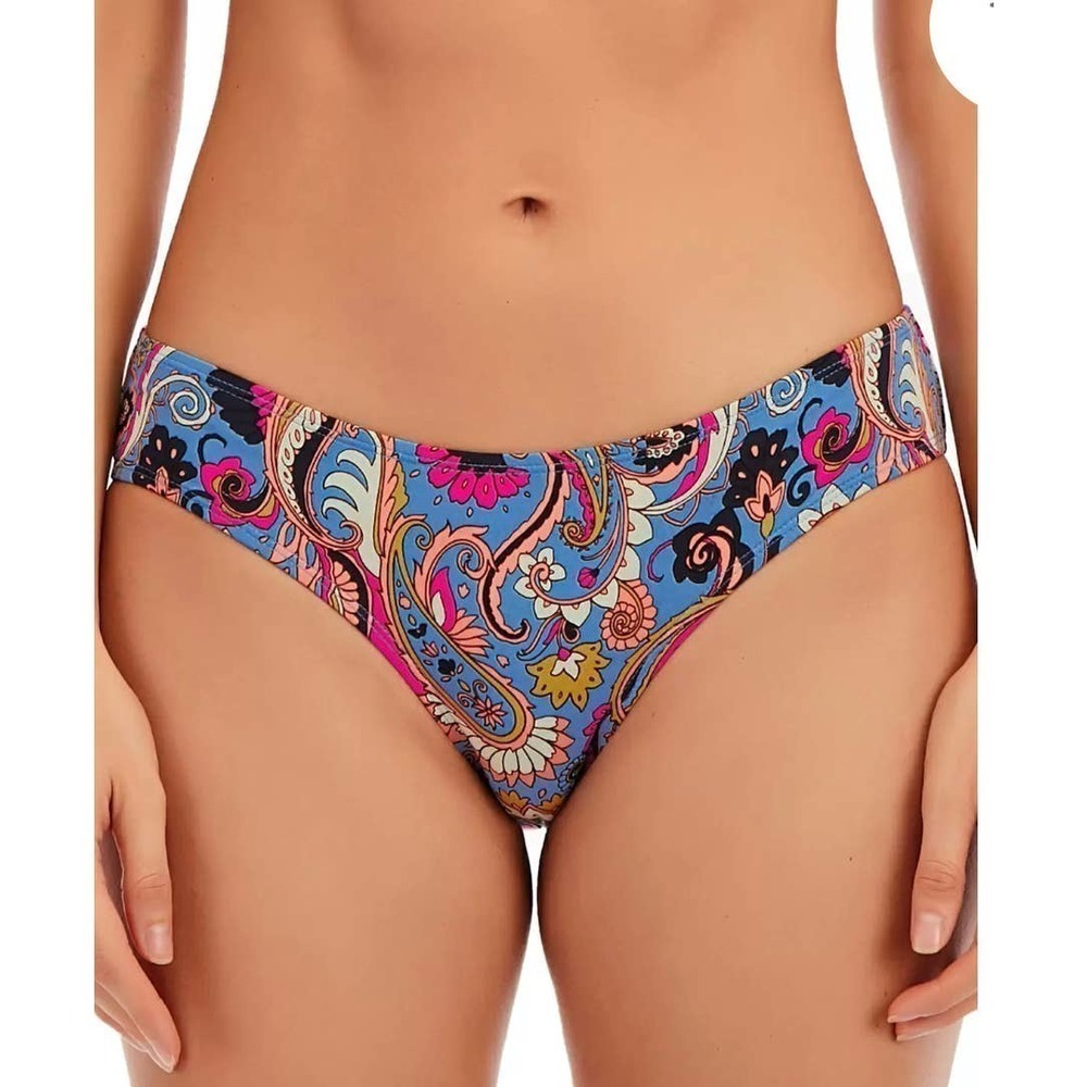 Lucky Brand Paisley Bikini Bottom L Boho Poolside Charm Swim Hipster NWT Summer